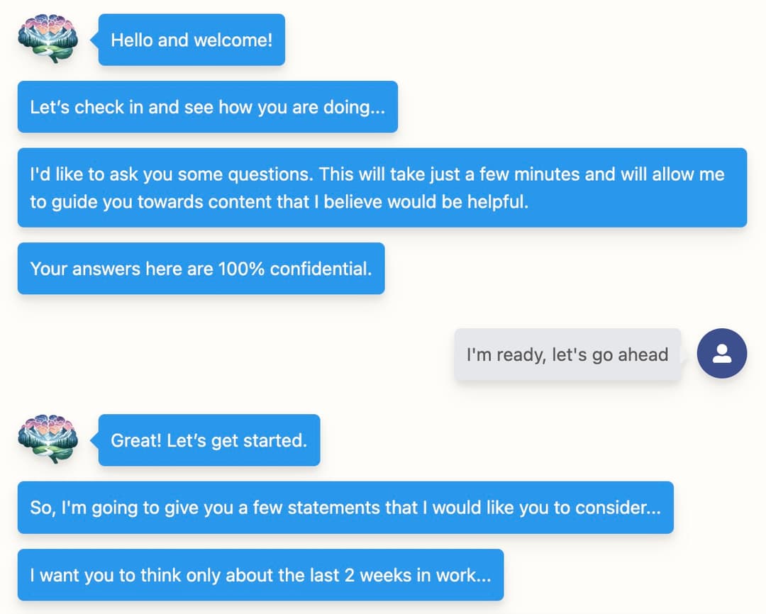 Example image of the chatbot.